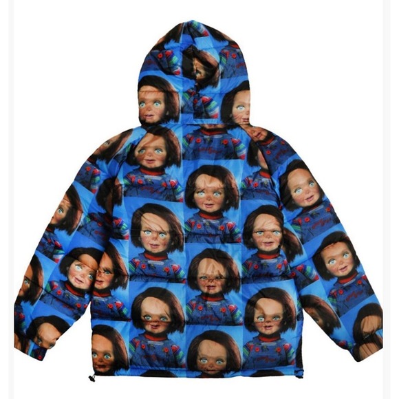 Child's Play Chucky  Puffer Hoodie Large‎ Hoodie $179 MSRP - Picture 2 of 6